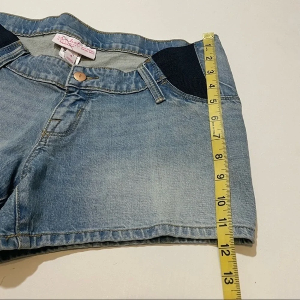 NWT 4 Isabel Maternity Under Belly Light Wash Denim Maternity Jean Shorts New - Picture 7 of 7
